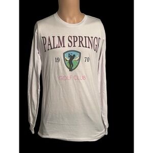 Palm Springs Golf Club White Long Sleeve T-Shirt Men's Size Medium